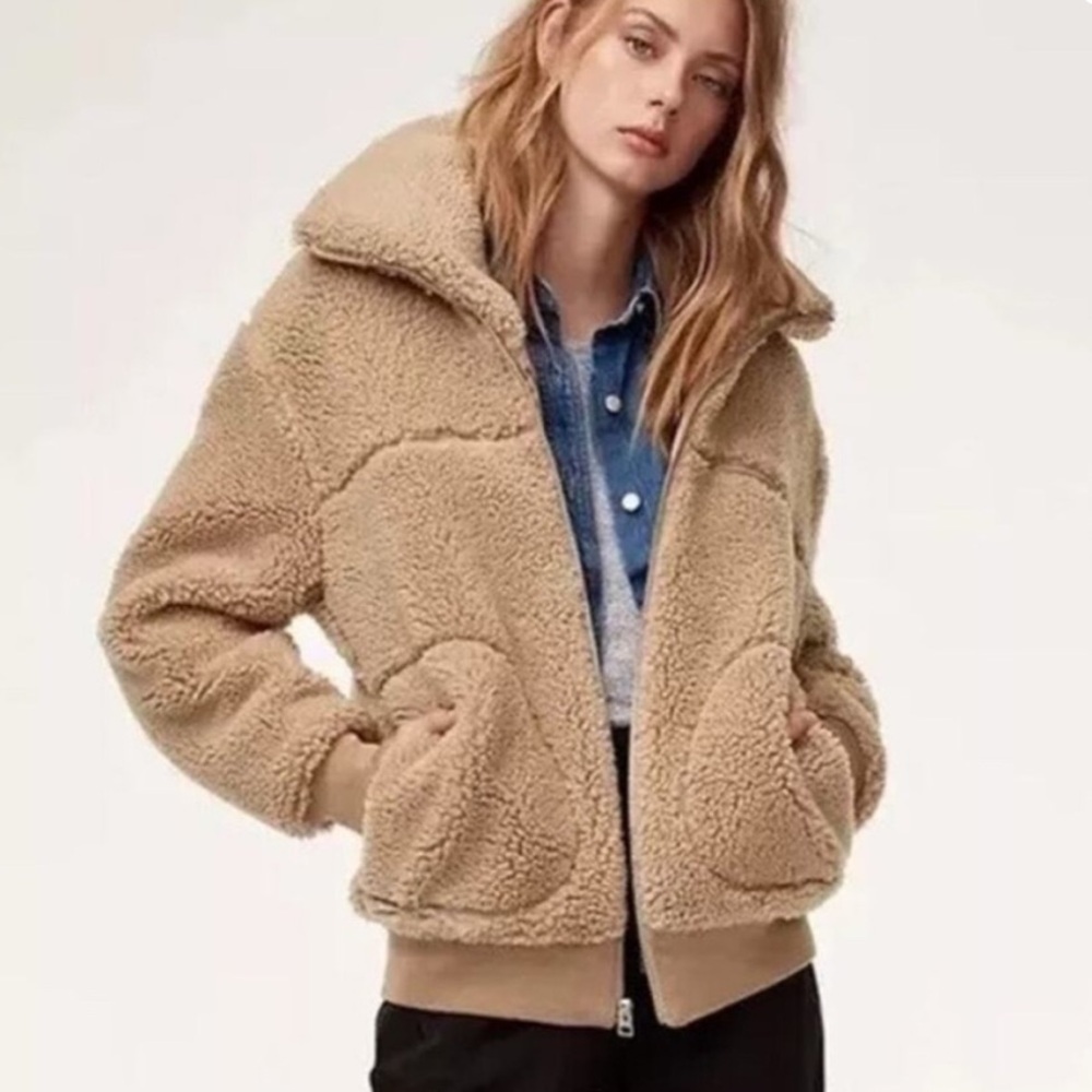 Wilfred Free Beige Sherpa Jacket bomber